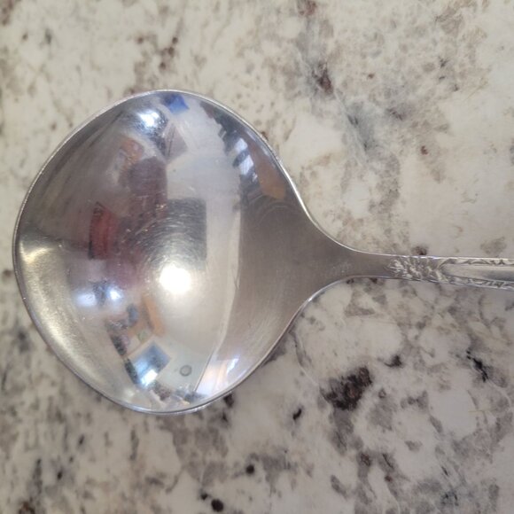 Oneida Community Stainless Steel Floral Pattern Serving Ladle 8" Long - Picture 3 of 5